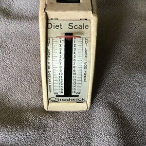 Vintage Chadwick Diet Scale 16oz Tan - Working Order - Neat Collectible Scale
